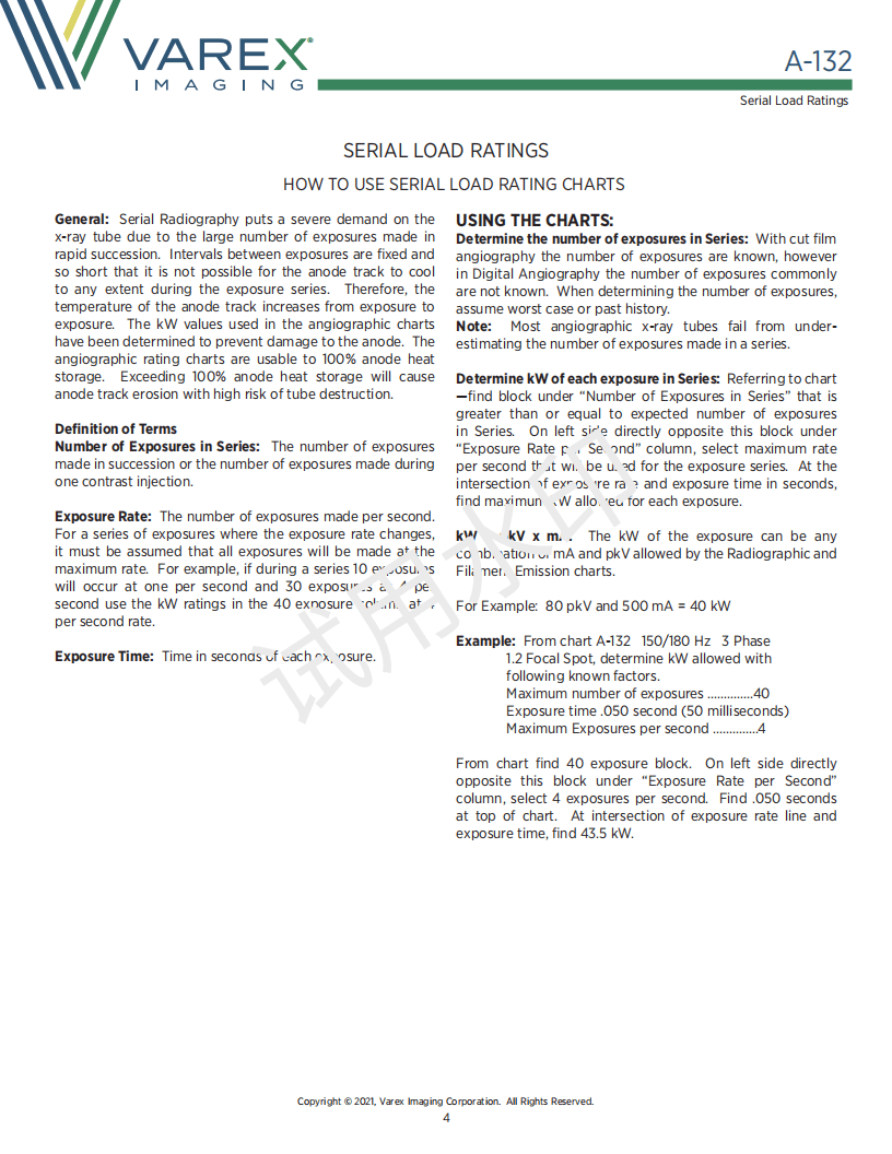 万睿视Varex原瓦里安A-132 球管 4