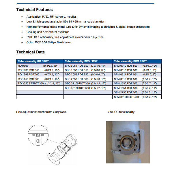 飞利浦philips SRO 33100 ROT360球管 2