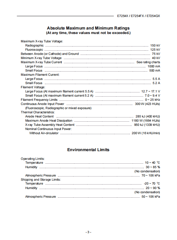 佳能（原东芝Toshiba）E7254FX球管 3