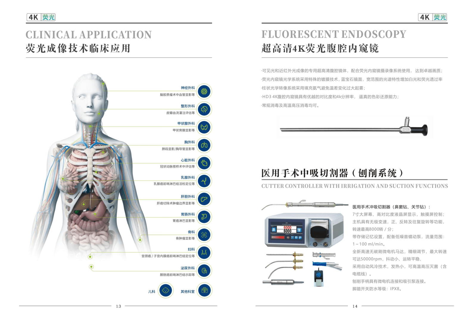4cmos 4K+IR（荧光）微创手术智能视觉影像系统 6