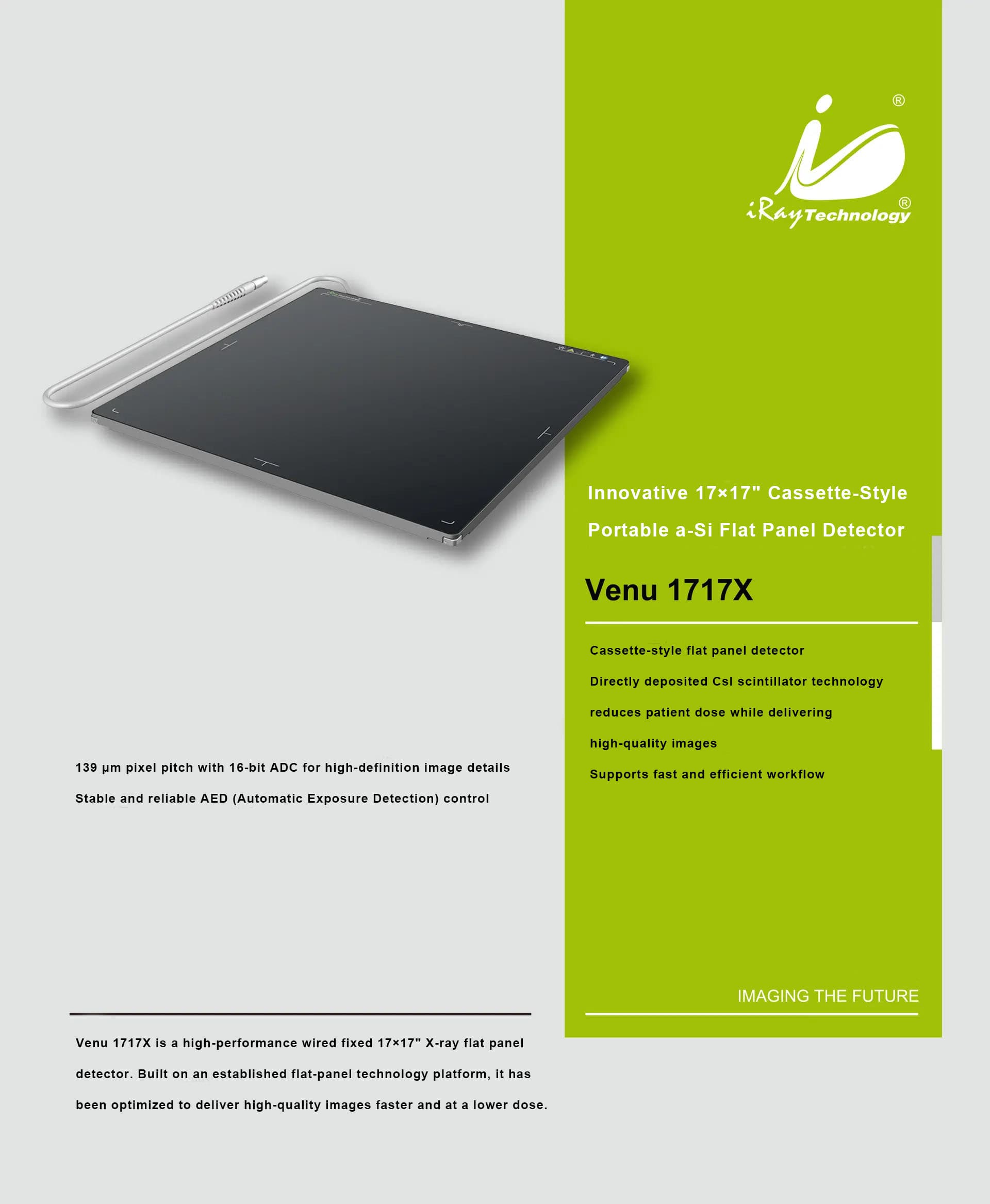 iRay Venu 1717X Wired Flat Panel Detector 1