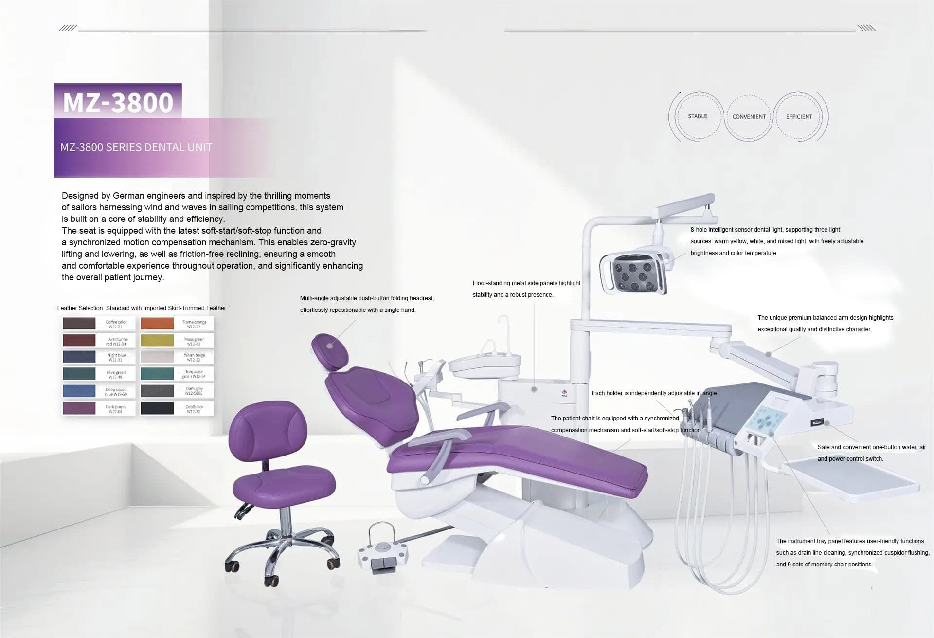MZ-3800 Premium Luxury Dental Treatment Unit