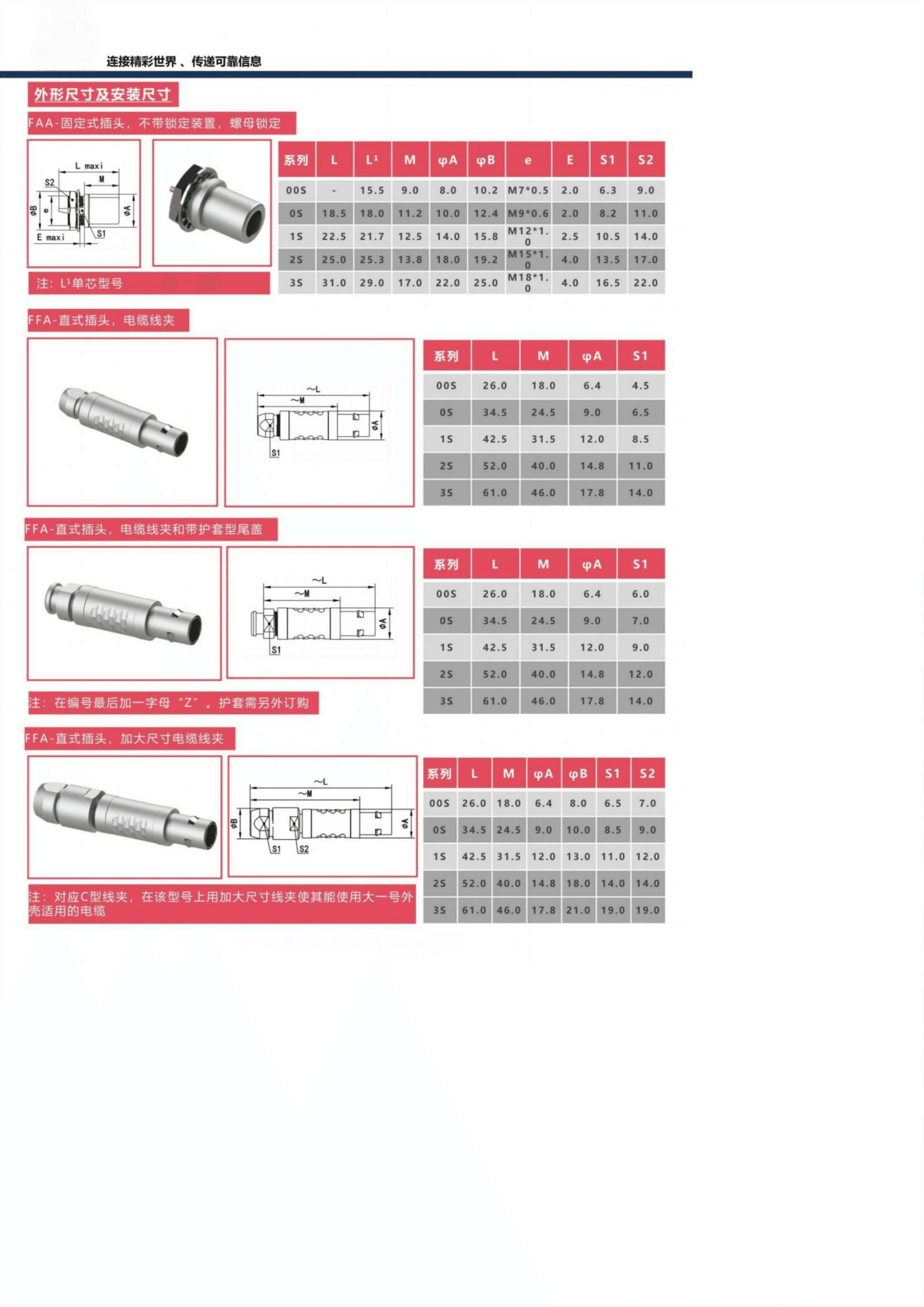 连芯推拉自锁连接器 S系列连接器 4